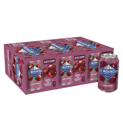 Ice mountain Sparkling Black Cherry product detail 12oz can 24 pack