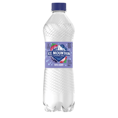 Ice Mountain Sparkling Water 500 mL bottle Triple Berry Flavored