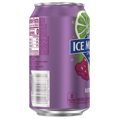 Ice mountain Sparkling Raspberry Lime product detail 12oz can single left view