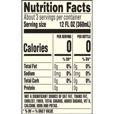 Ice mountain Sparkling Simply Bubbles product detail 1L 12 pack Nutrition Facts