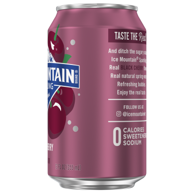 Ice mountain Sparkling Black Cherry product detail 12oz can single right view