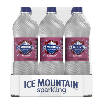 Ice mountain Sparkling Black Cherry product detail 1L 12 pack right view