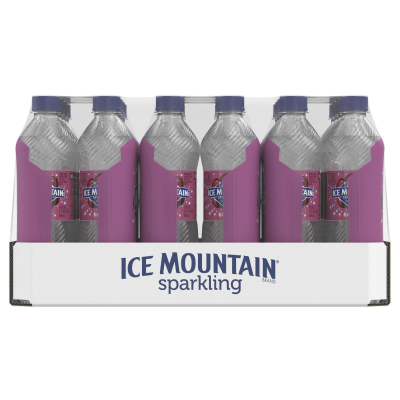 Ice mountain Sparkling Black Cherry product detail 500mL 24 pack front view