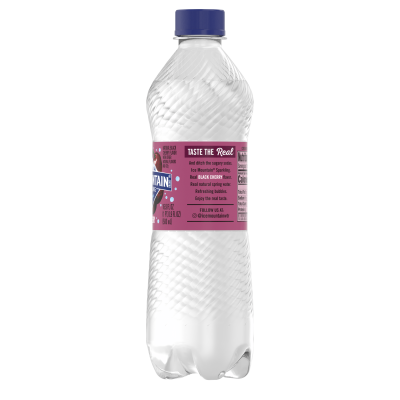 Ice Mountain Sparkling Water 500 mL bottle Black Cherry Flavored back view