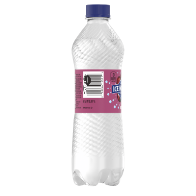 Ice Mountain Sparkling Water 500 mL bottle Black Cherry Flavored left view