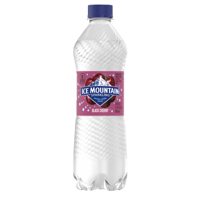 Ice Mountain Sparkling Water 500 mL bottle Black Cherry Flavored