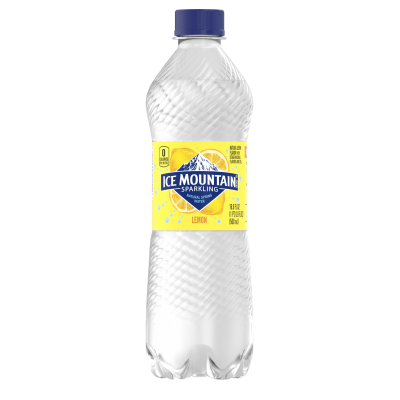 Ice Mountain Sparkling Water 500 mL bottle Lemon Flavored
