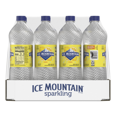 Ice mountain Sparkling Lively Lemon product detail 1L 12 pack front View