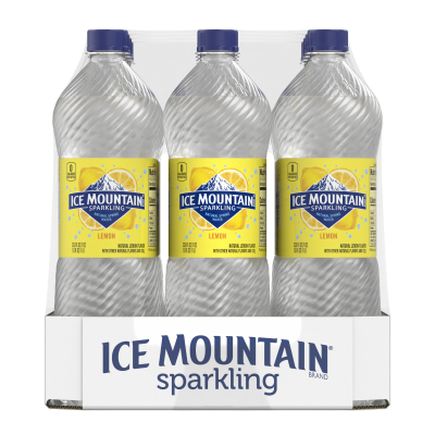 Ice mountain Sparkling Lively Lemon product detail 1L 12 pack right view