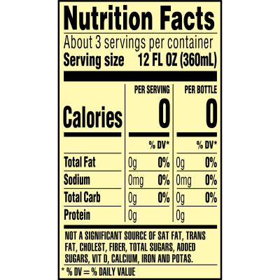 Ice mountain Sparkling Lively Lemon product detail 1L single Nutrition Facts