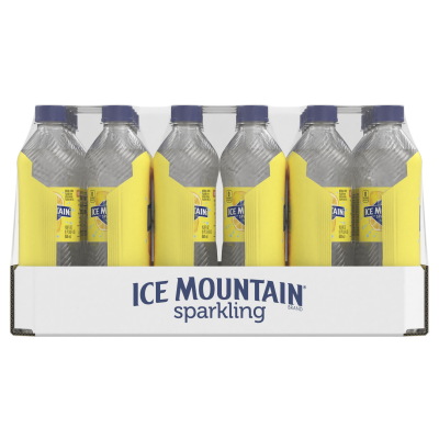 Ice mountain Sparkling Lively Lemon product detail 500mL 24 pack front view