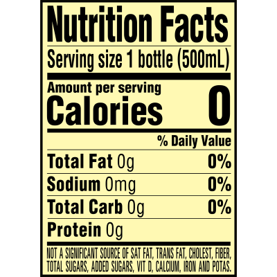 Ice Mountain Sparkling Water 500 mL bottle Lemon Flavored Nutrition Facts