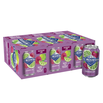 Ice mountain Sparkling Raspberry Lime product detail 12oz can 24 pack