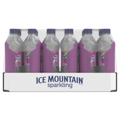 Ice mountain Sparkling Raspberry Lime product detail 500mL 24 pack front view