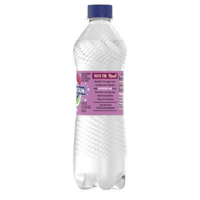 Ice Mountain Sparkling Water 500 mL bottle Raspberry Lime Flavored back view