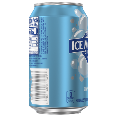 Ice mountain Sparkling Simply Bubbles product detail 12oz can single left view