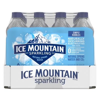 Ice mountain Sparkling Simply Bubbles product detail 500mL 24 pack left view