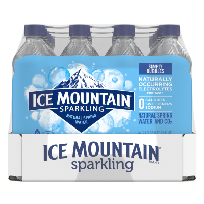 Ice mountain Sparkling Simply Bubbles product detail 500mL 24 pack right view