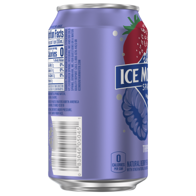 Ice mountain Sparkling Triple Berry product detail 12oz can single left view
