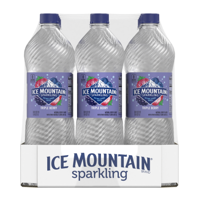 Ice mountain Sparkling Triple Berry product detail 1L 12 pack left view