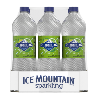 Ice mountain Sparkling Zesty Lime product detail 1L 12 pack right view