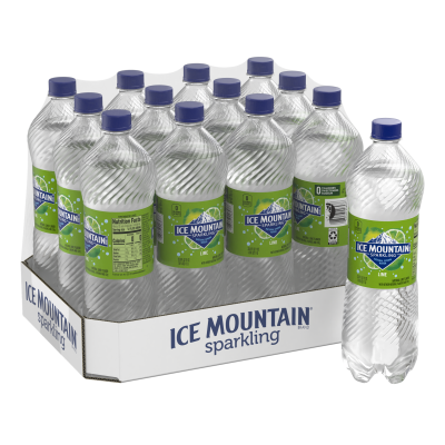Ice mountain Sparkling Zesty Lime product detail 1L 12 pack