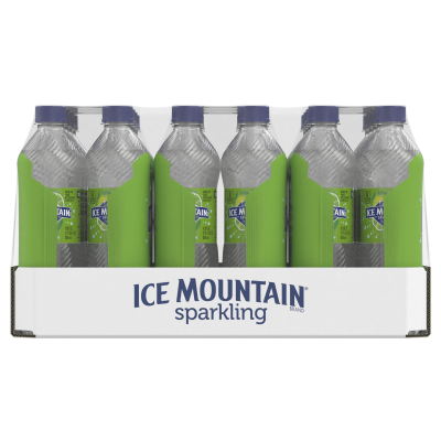 Ice mountain Sparkling Zesty Lime product detail 500mL 24 pack front view