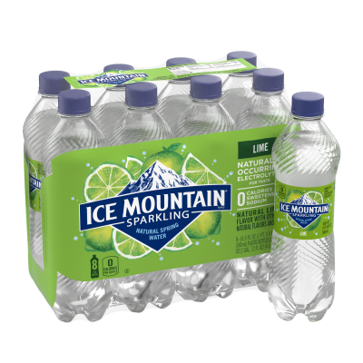 Ice mountain Sparkling Zesty Lime product detail 500mL 8 pack
