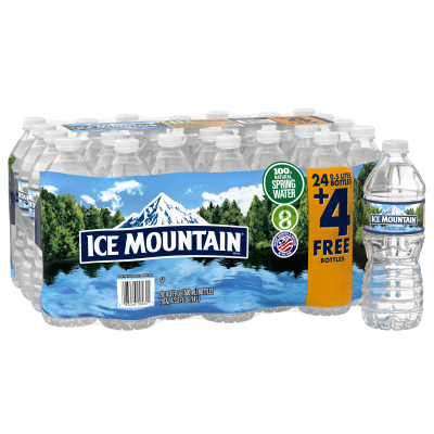 Ice mountain Spring water product detail 500mL 24+4 total