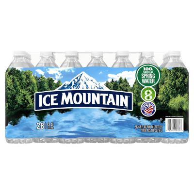 Ice mountain Spring water product detail 500mL 28 pack front view