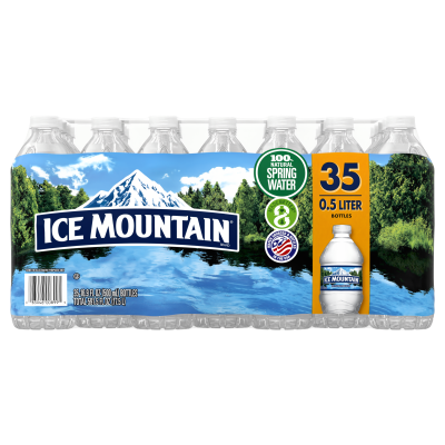 Ice mountain Spring water product detail 500mL 35 pack back view