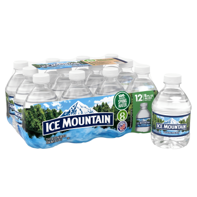 Ice mountain Spring water product detail 8oz 12 pack